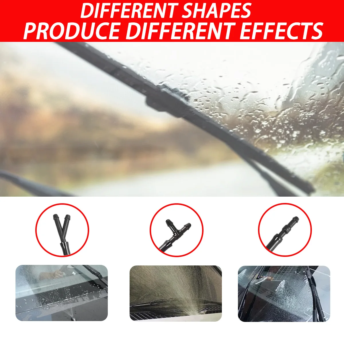 1Set Cars Wiper Spray Pipe Joint T Y I Type Windshield Washer Pipe Nozzle Wiper Cleaning Water Hose Tube Joint Accessories - Image 5