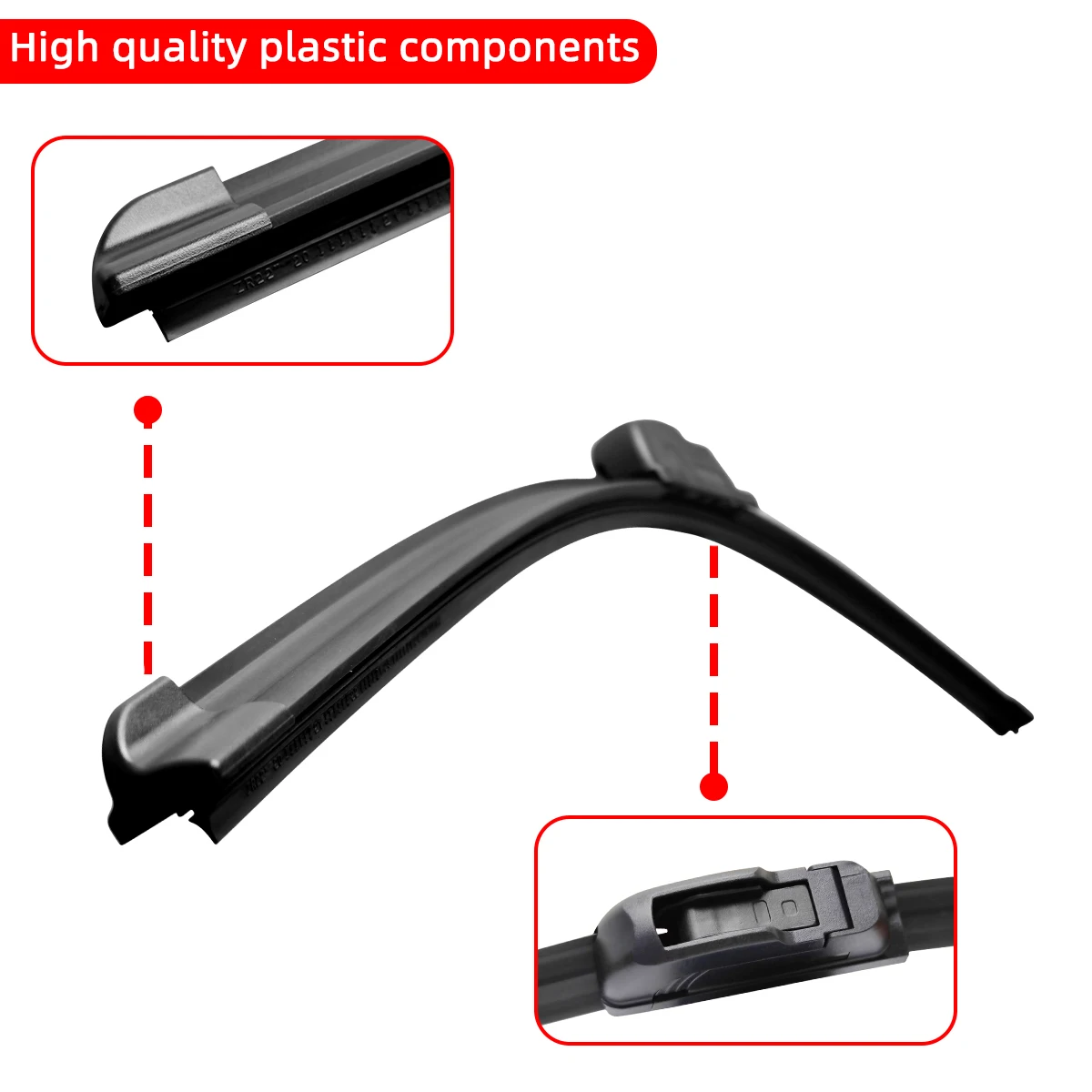 1PC Car Windshield Wiper Blades Hook Universal Soft Rubber Frameless Bracketless Car Wipers 14" 16" 18" 19" 20" 21" 22" 24" 26" - Image 2