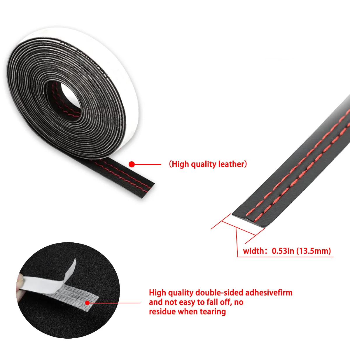 2/8M Car Mouldings Trim PU Leather Braid Decorative Line Strip For Door Dashboard Sticker Car Interior DIY Strips Car Interior - Image 2