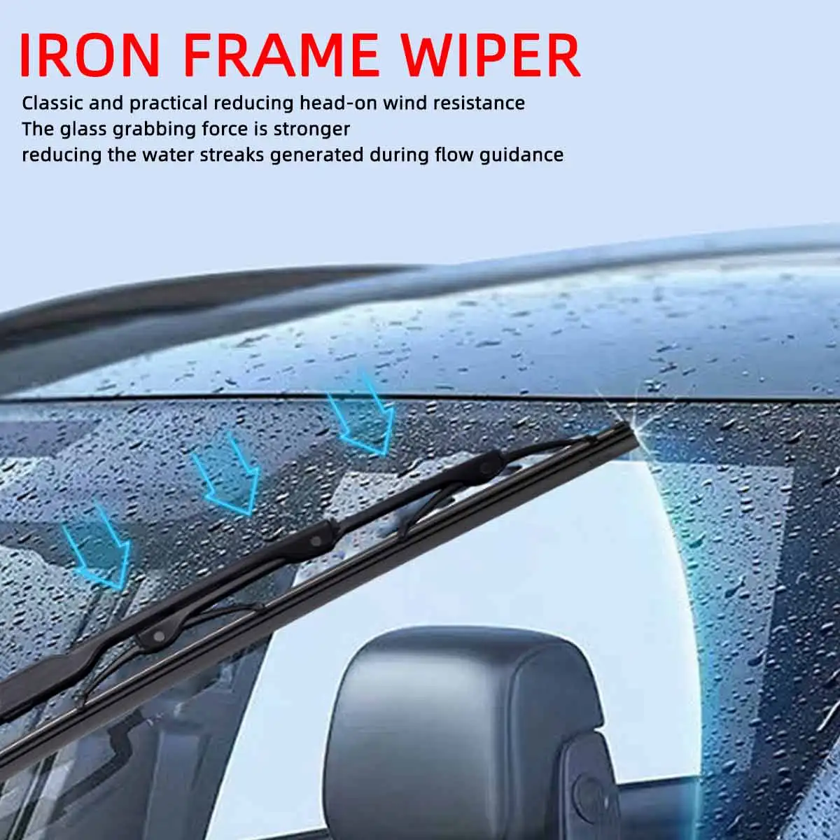 Advanced Silent Rubber Car Wiper Blade U-Shaped Frame Design Universal U/J Hook 14"16"17"18"19"20"21"22"24" Windshield Wiper - Image 2