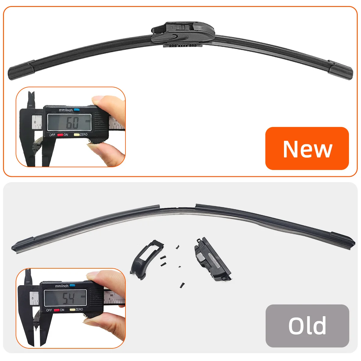 13"-28" Upgrade the universal J/U-shaped hook frameless wiper with high-quality rubber sheet for car windshield wipers - Image 6