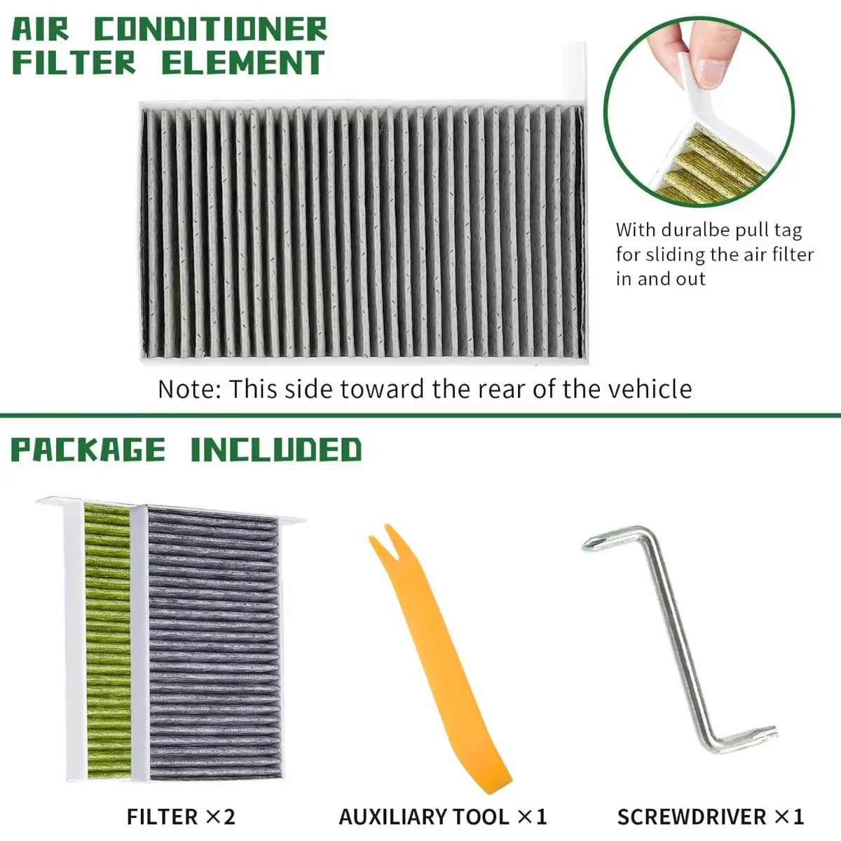 Car Cabin Air Conditioning Filter Use Activated Carbon Dual Effect Filter Suitable For Tesla Model 3 Model Y Cabin Air Filter - Image 5