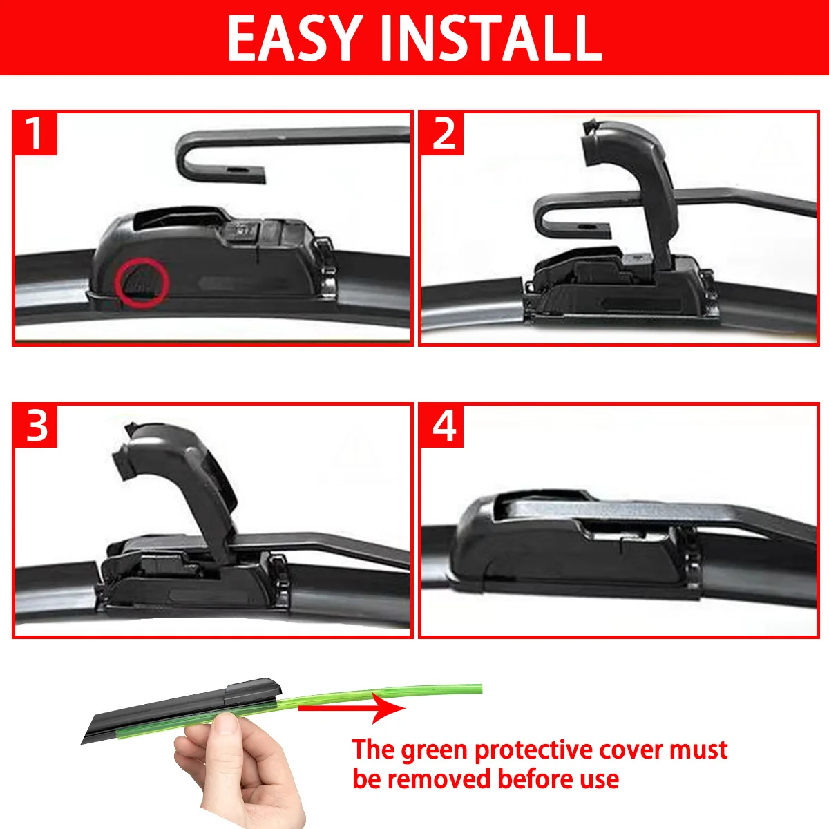 Car Wiper Kit Suitable For BMW X5 F15 2013-2018 Front Windshield Wiper And Rear Window Wiper Blade Brush Accessories 24"+20"+12" - Image 6