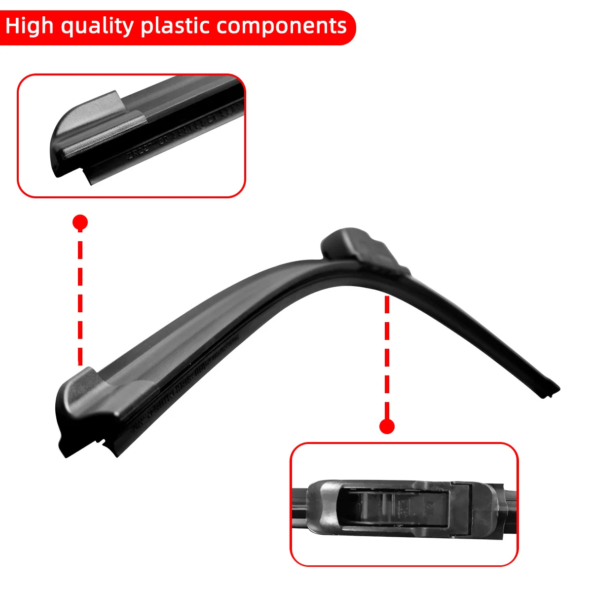 Car Windshield Wiper Blades U-type Universal Soft Rubber Frameless Bracketless Car Wipers 14" 16" 18" 19" 20" 21" 22" 24" 26" - Image 4