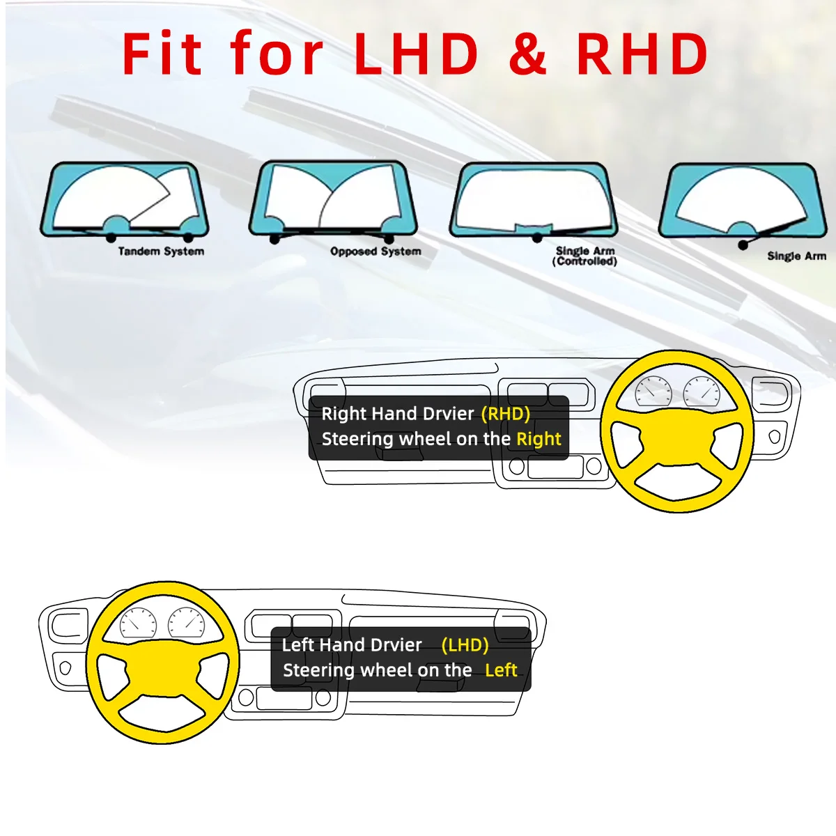 Car Front Windshield Wiper Blade 11 Layer Rubber Strip Wiper Blade J/U-Shaped Wiper Blade 14"15"16"17"18"19"20"21"22"24"26"28" - Image 5